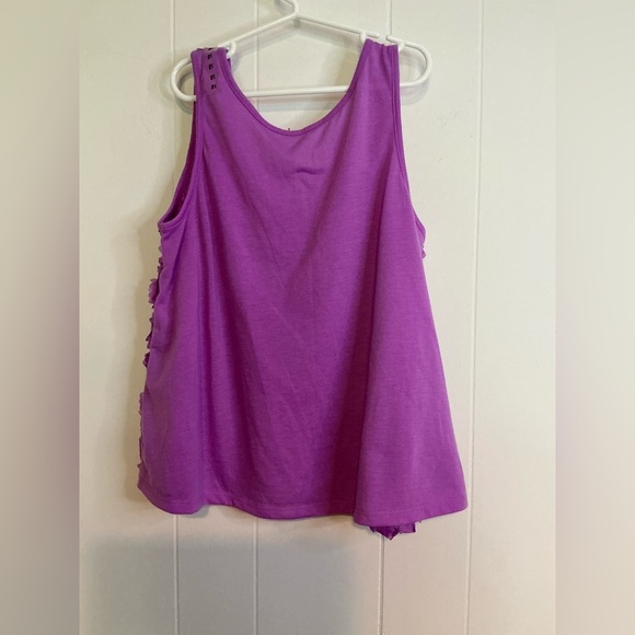 Justice Purple Ruffled Sleeveless Tank Top - Picture 4 of 4